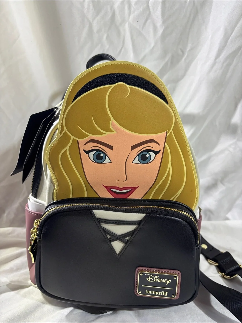 Disney x Loungefly Aurora Mini Backpack - Yellow, Black